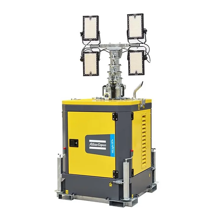 Katere ključne prednosti prinaša Atlas Copco LED Light Tower Hilight za gradbene projekte in projekte razsvetljave dogodkov?